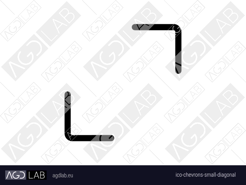 Chevrons small diagonal icon