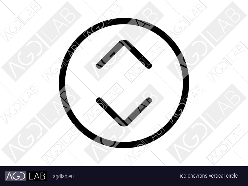 Chevrons vertical circle icon