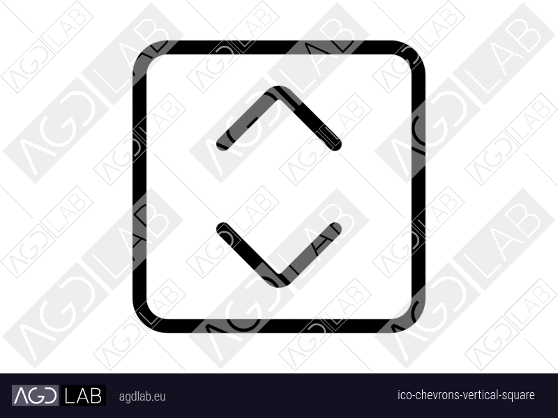 Chevrons vertical square icon