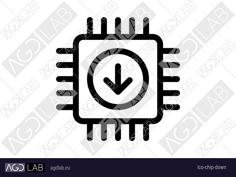 Chip down icon