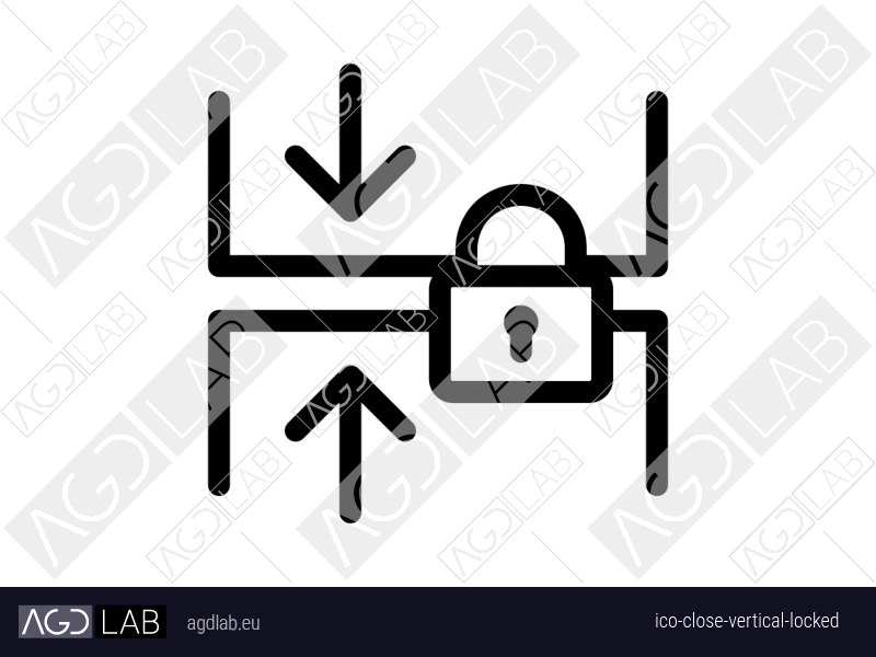 Close vertical locked icon