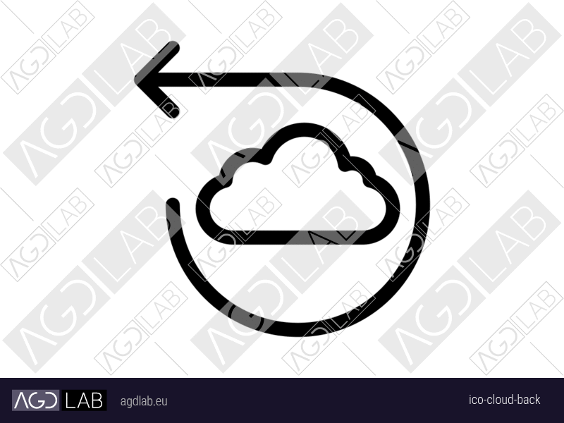 Cloud back icon