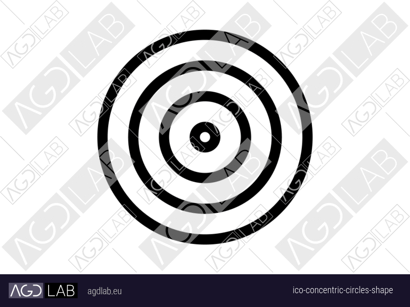 Concentric circles shape icon