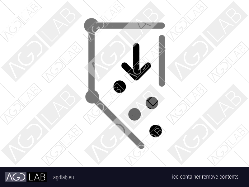 Container remove contents icon