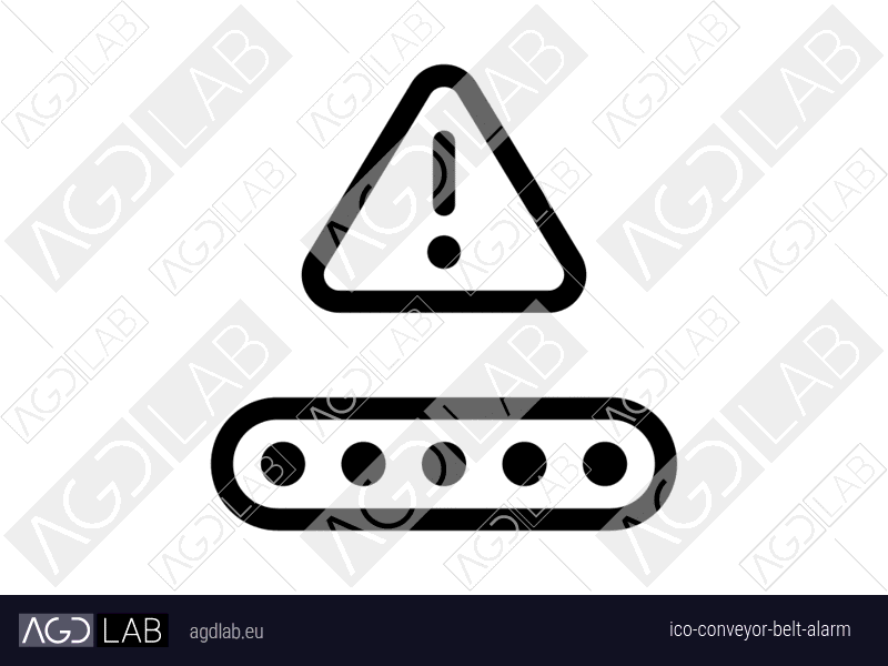Conveyor belt alarm icon