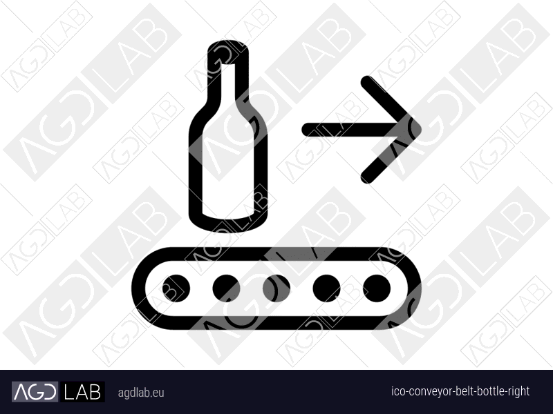 Conveyor belt bottle right icon