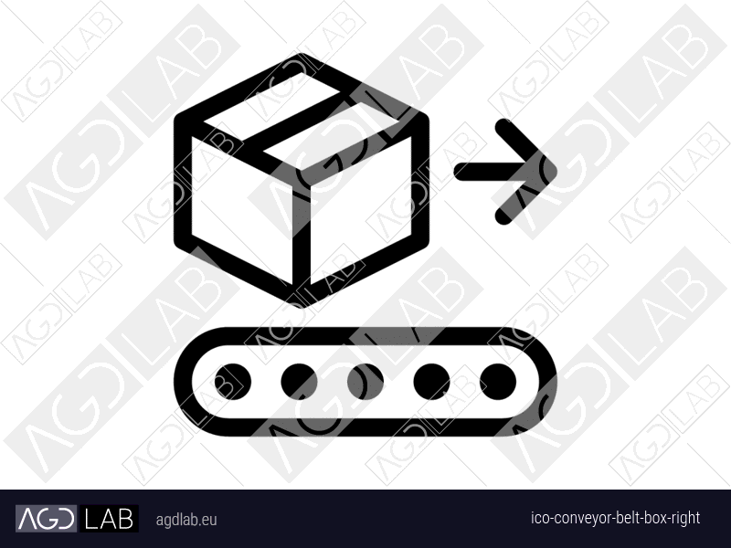 Conveyor belt box right icon