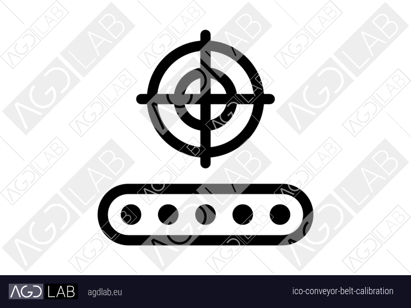 Conveyor belt calibration icon