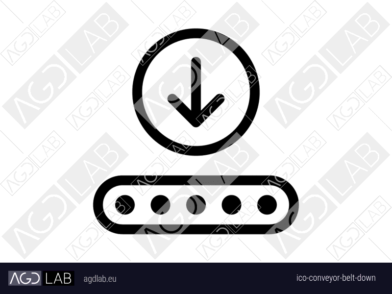 Conveyor belt down icon