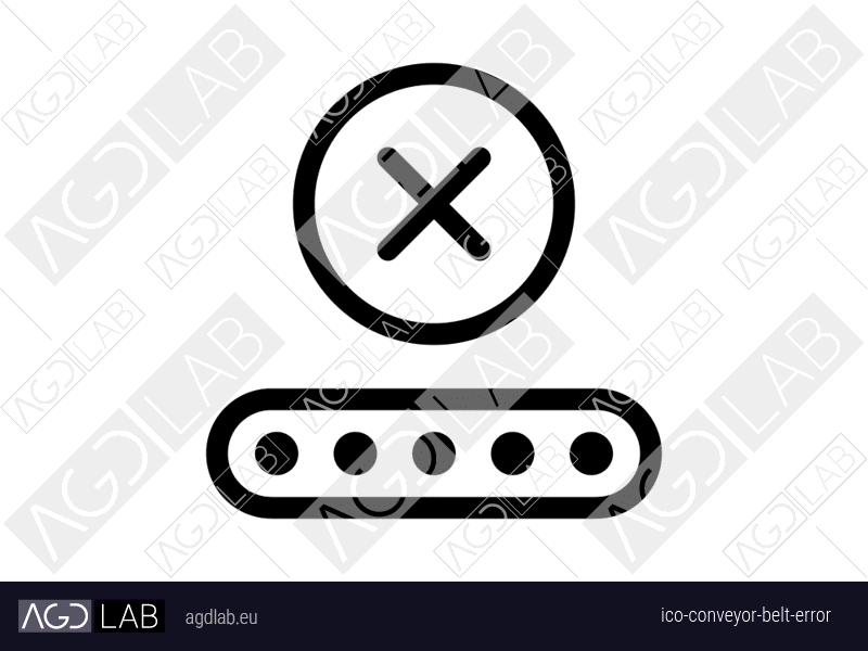 Conveyor belt error icon
