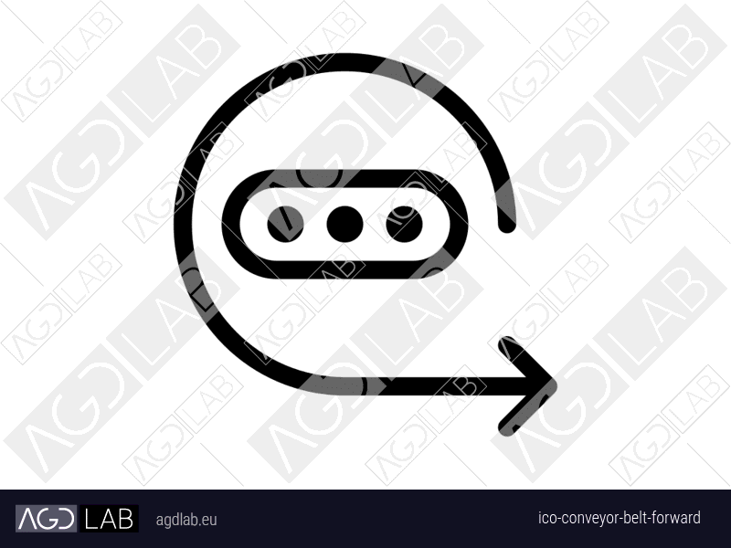 Conveyor belt forward icon