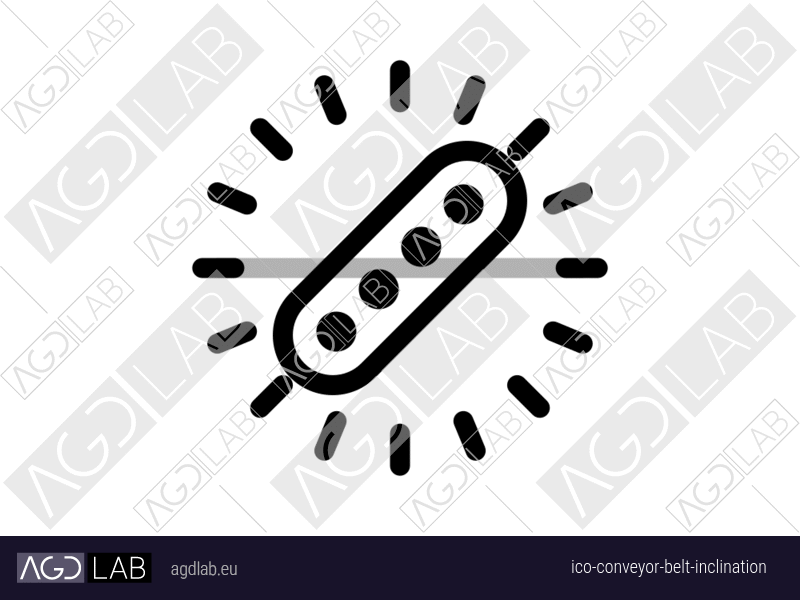 Conveyor belt inclination icon