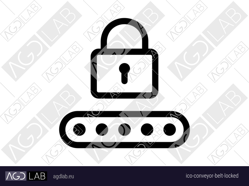 Conveyor belt locked icon