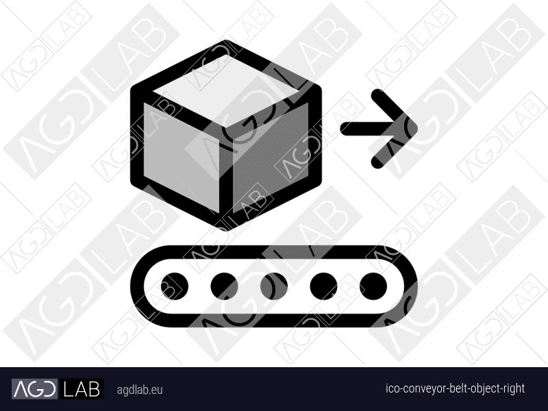 Conveyor belt object right icon