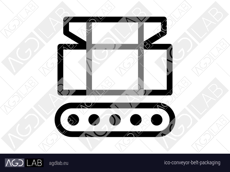Conveyor belt packaging icon