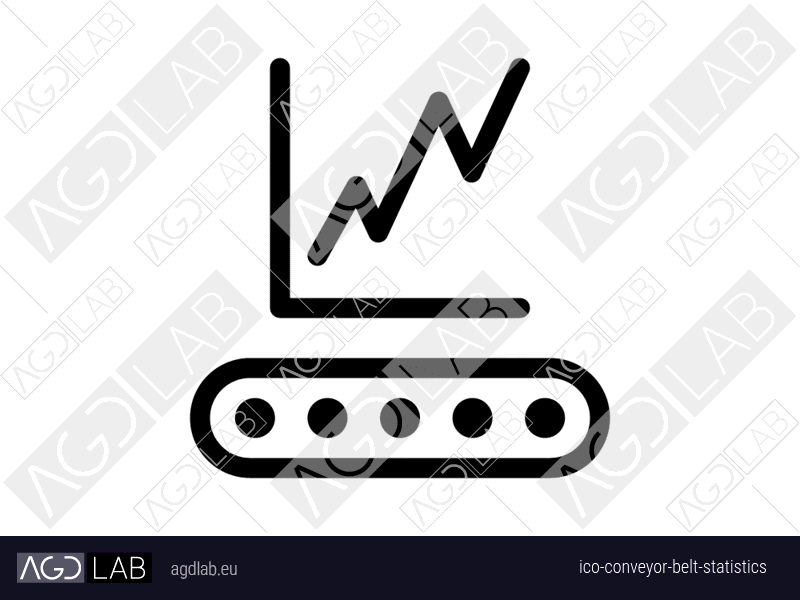 Conveyor belt statistics icon