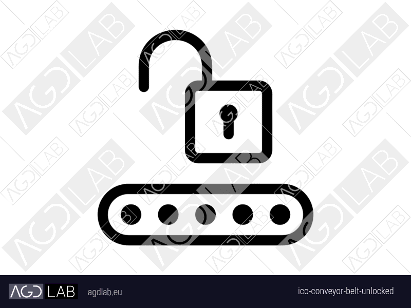 Conveyor belt unlocked icon