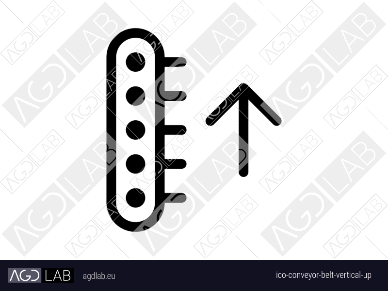 Conveyor belt vertical up icon