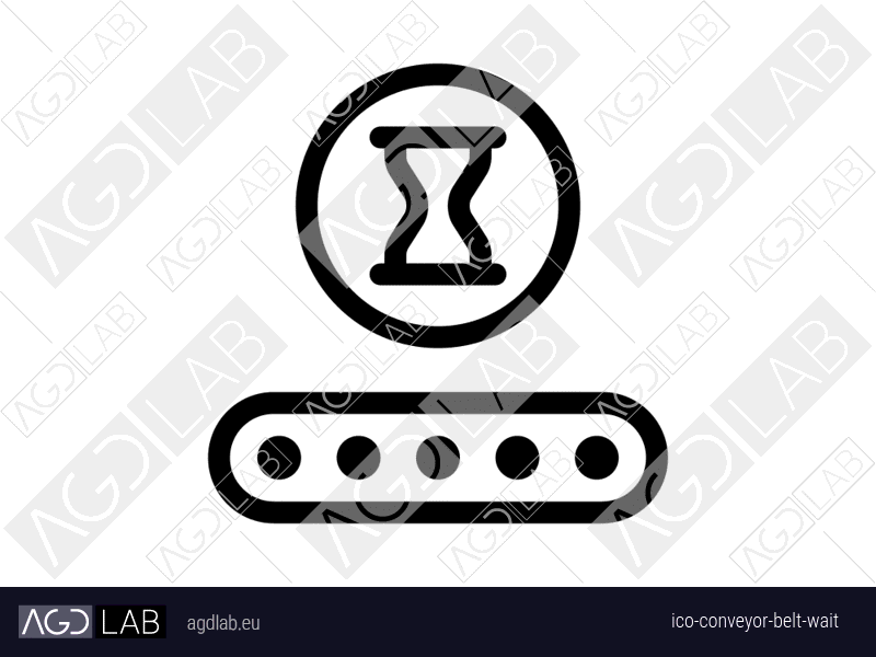 Conveyor belt wait icon