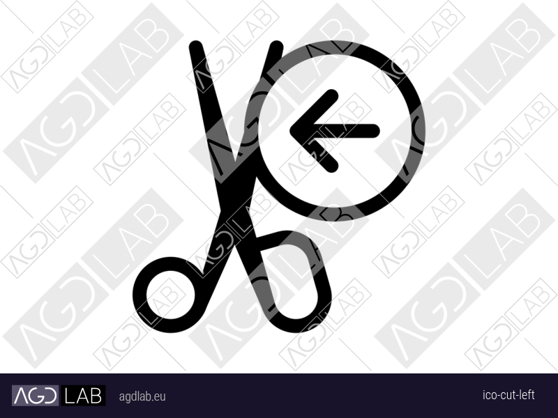 Cut left icon
