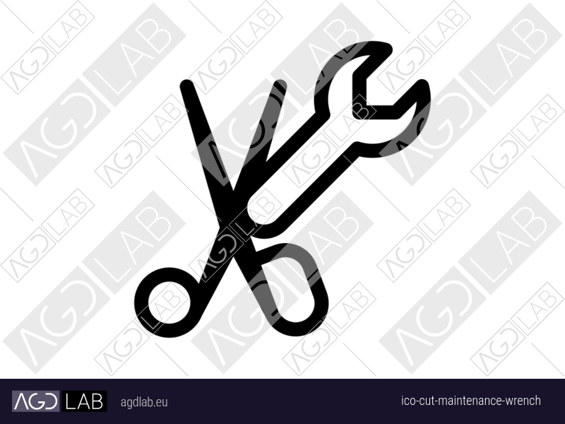 Cut maintenance wrench icon