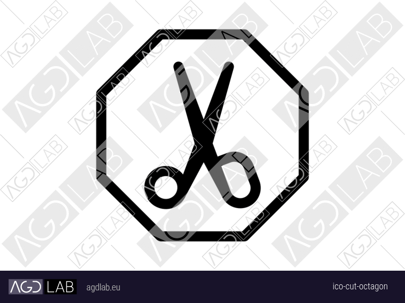 Cut octagon icon