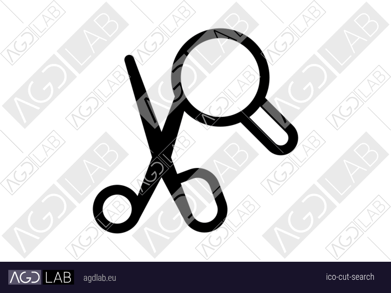 Cut search icon
