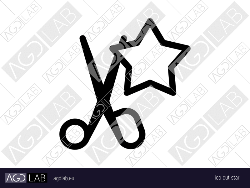 Cut star icon