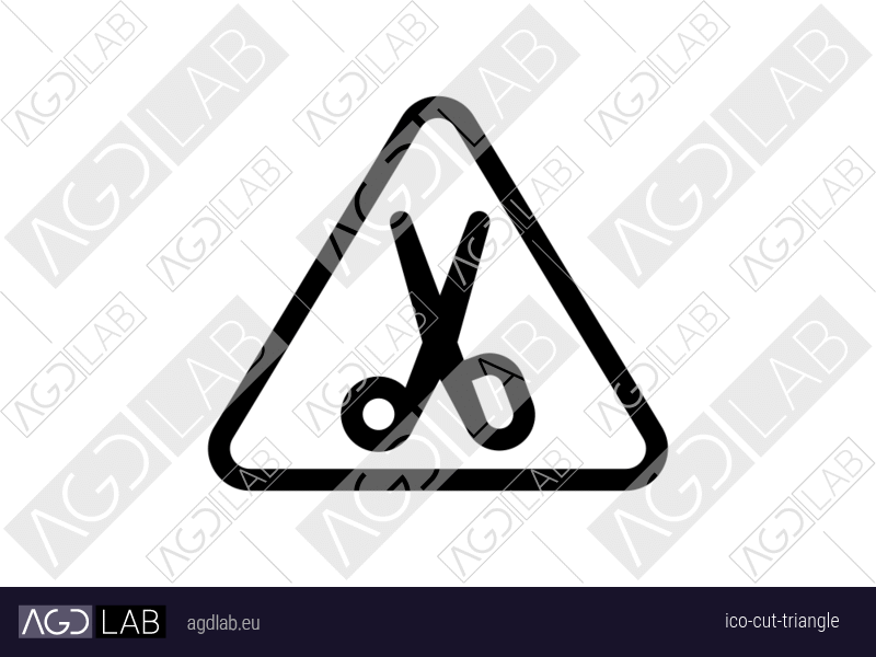 Cut triangle icon