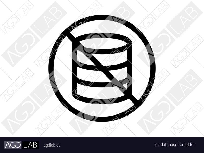 Database forbidden icon