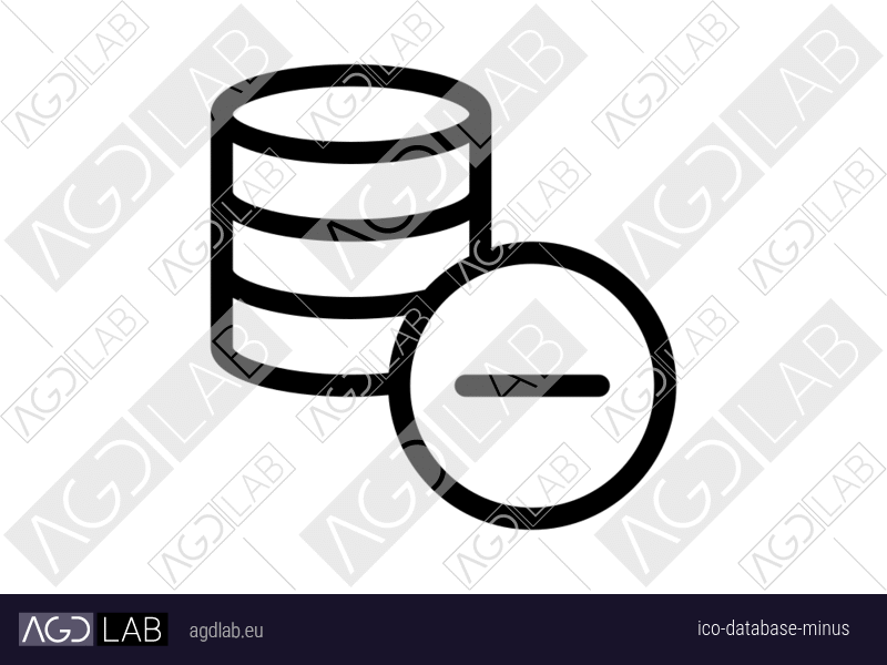 Database minus icon