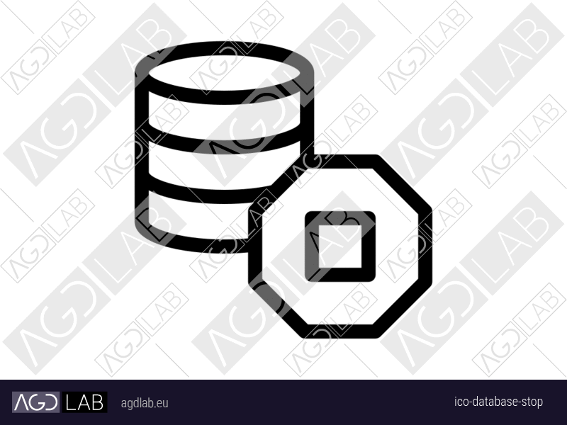 Database stop icon