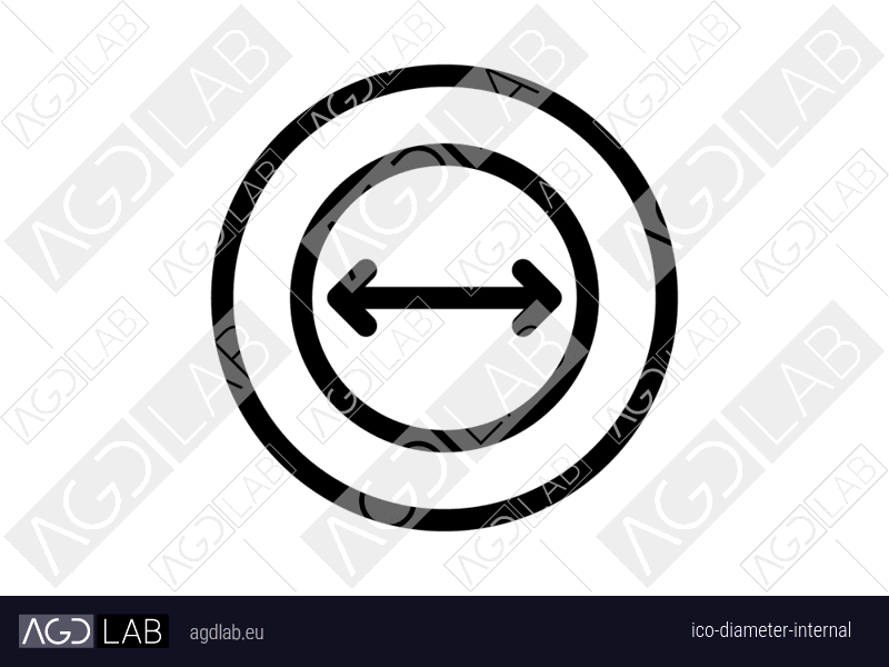 Diameter internal icon