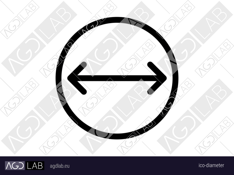 Diameter icon