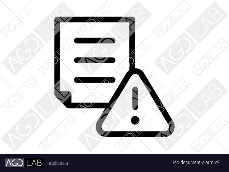 Document alarm alternative version icon