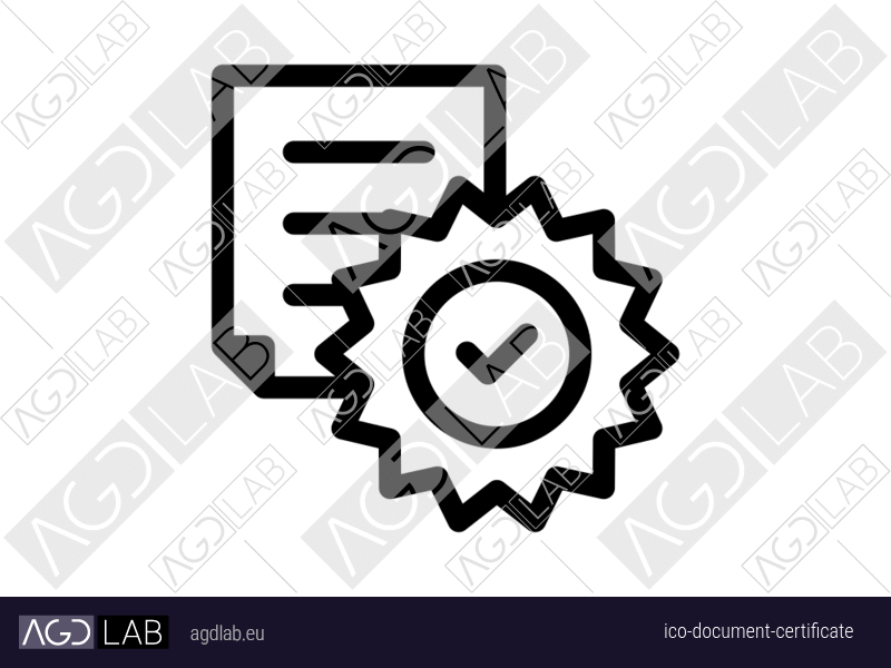 Document certificate icon