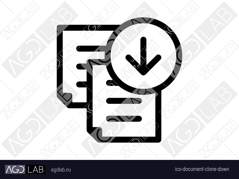 Document clone down icon