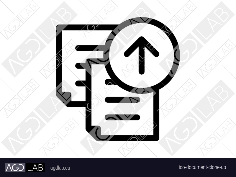 Document clone up icon