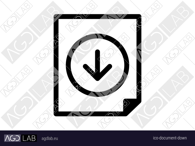 Document down icon