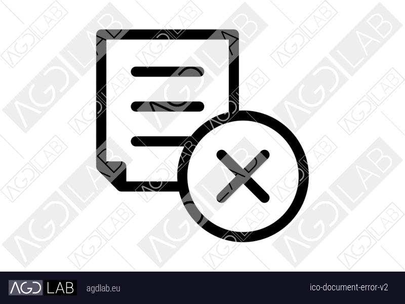 Document error alternative version icon