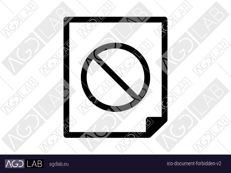 Document forbidden alternative version icon