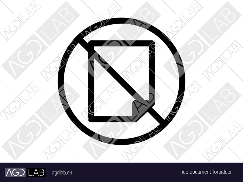 Document forbidden icon