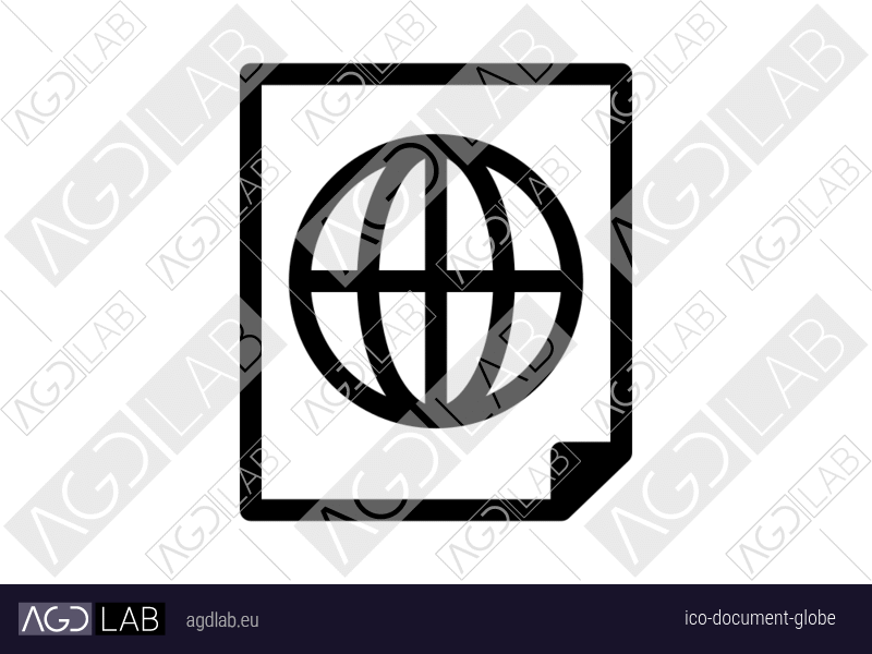 Document globe icon