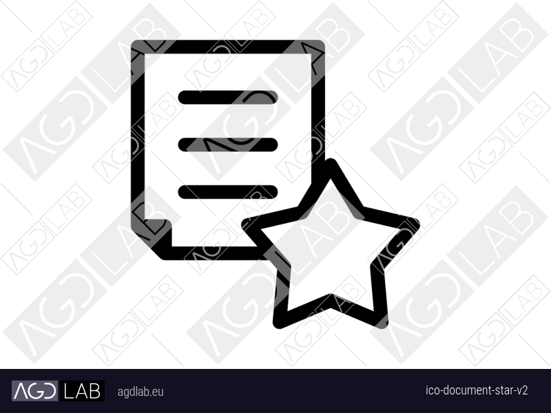 Document star alternative version icon