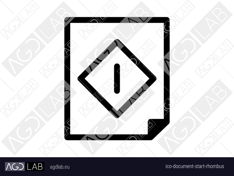 Document start rhombus icon