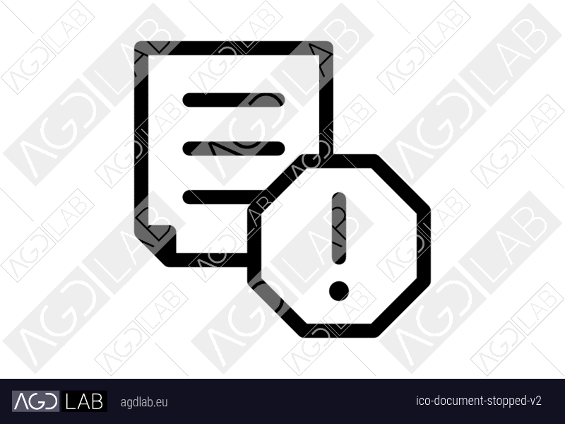 Document stopped alternative version icon