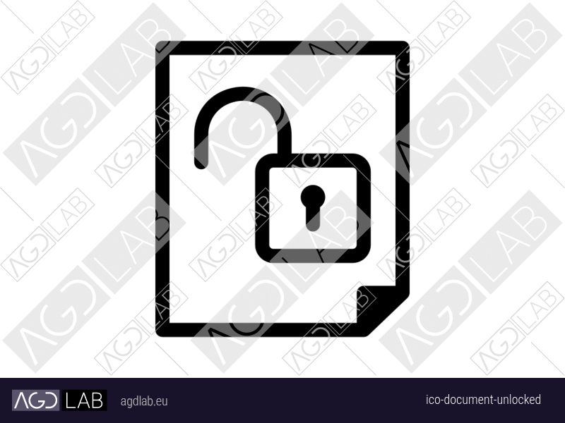 Document unlocked icon