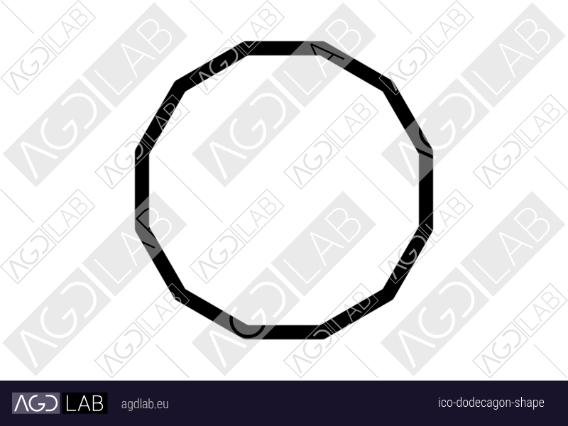 Dodecagon shape icon