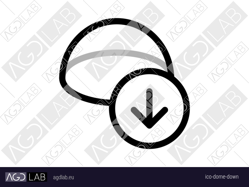 Dome down icon