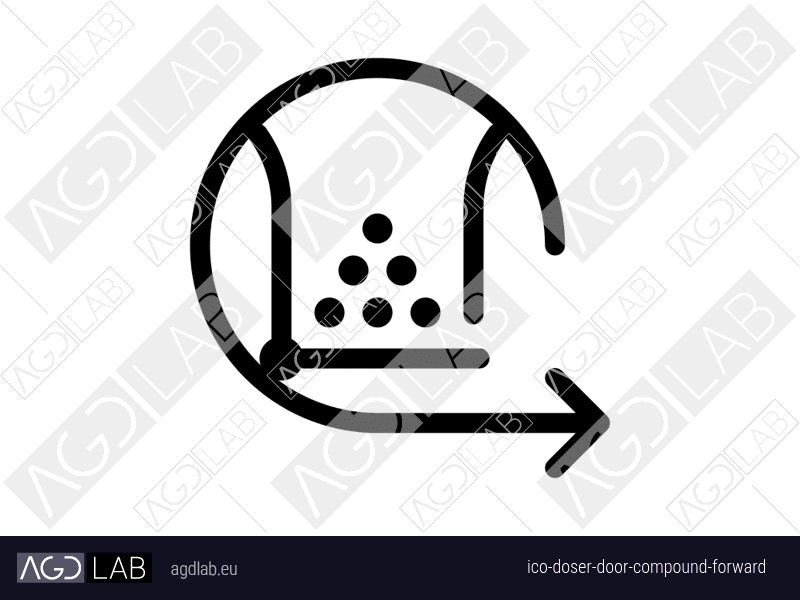 Doser door compound forward icon